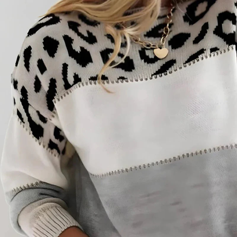 Suéter elegante de leopardo