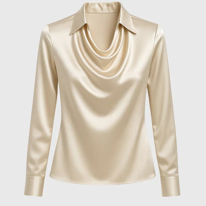 Brooklyn – Elegante blusa de satén brillante