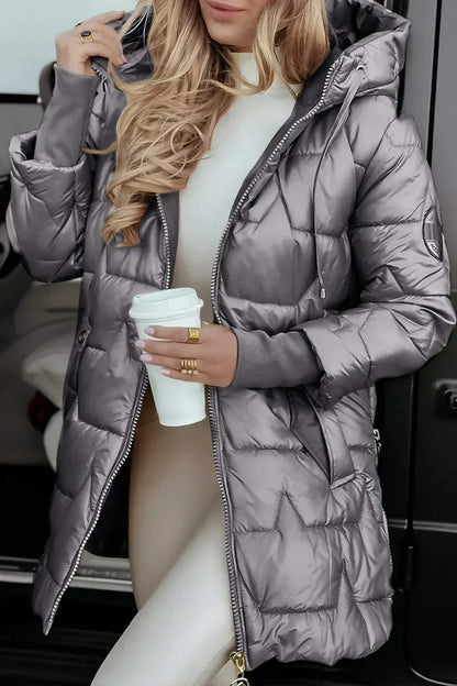 Elisa - Abrigo elegante de invierno con capucha y forro.